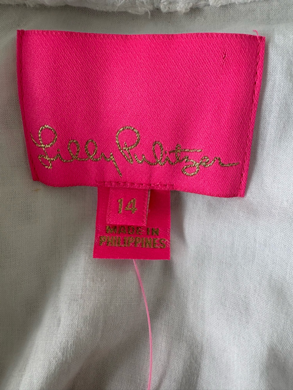 New w/Tags Lilly Pulitzer $218 Trisha Dress in Resort White eyelet Sz 14 - Picture 9 of 16
